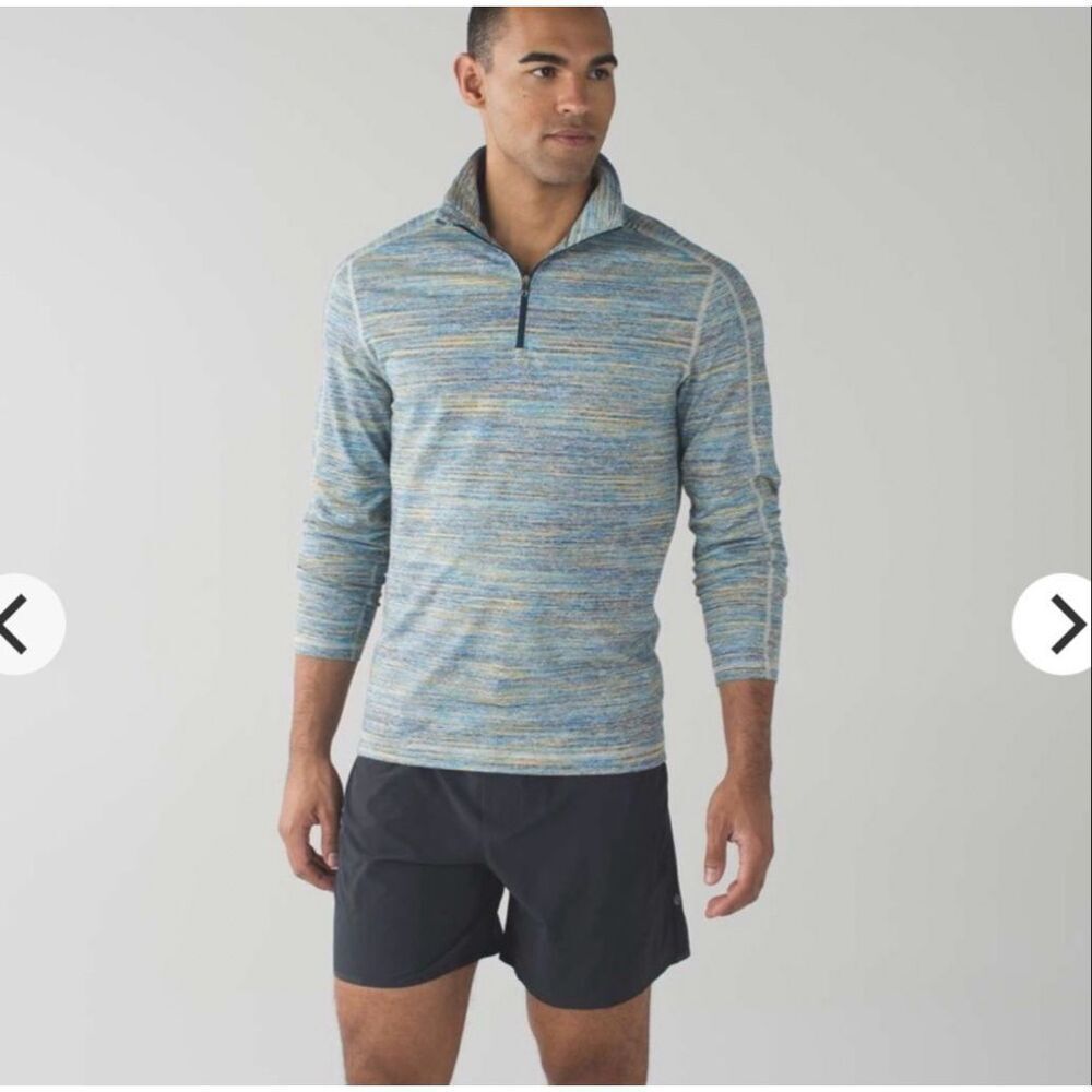 Lululemon Men’s Surge Warm Up 1/2 Zip Pullover Space Dye Camo, Medium M